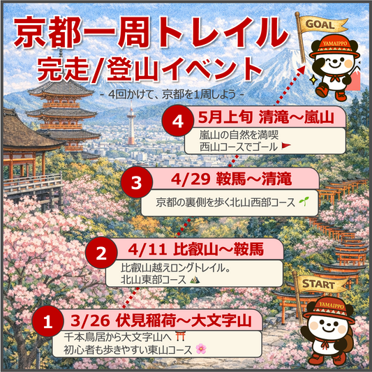 【2026/4/11(土)】比叡山〜鞍馬⛰️京都トレイル②・北山東部コース（京都）